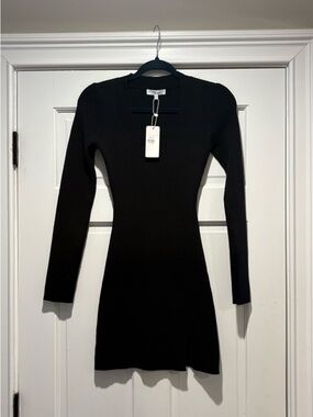 NWT Edit By Nine Large  Elegant Black Long Sleeve Dress